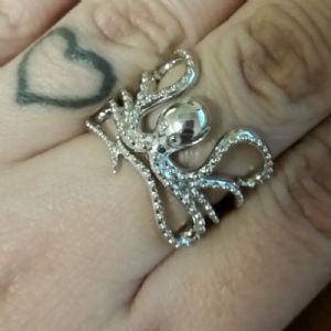 Silver Octopus Ring Customer Photo